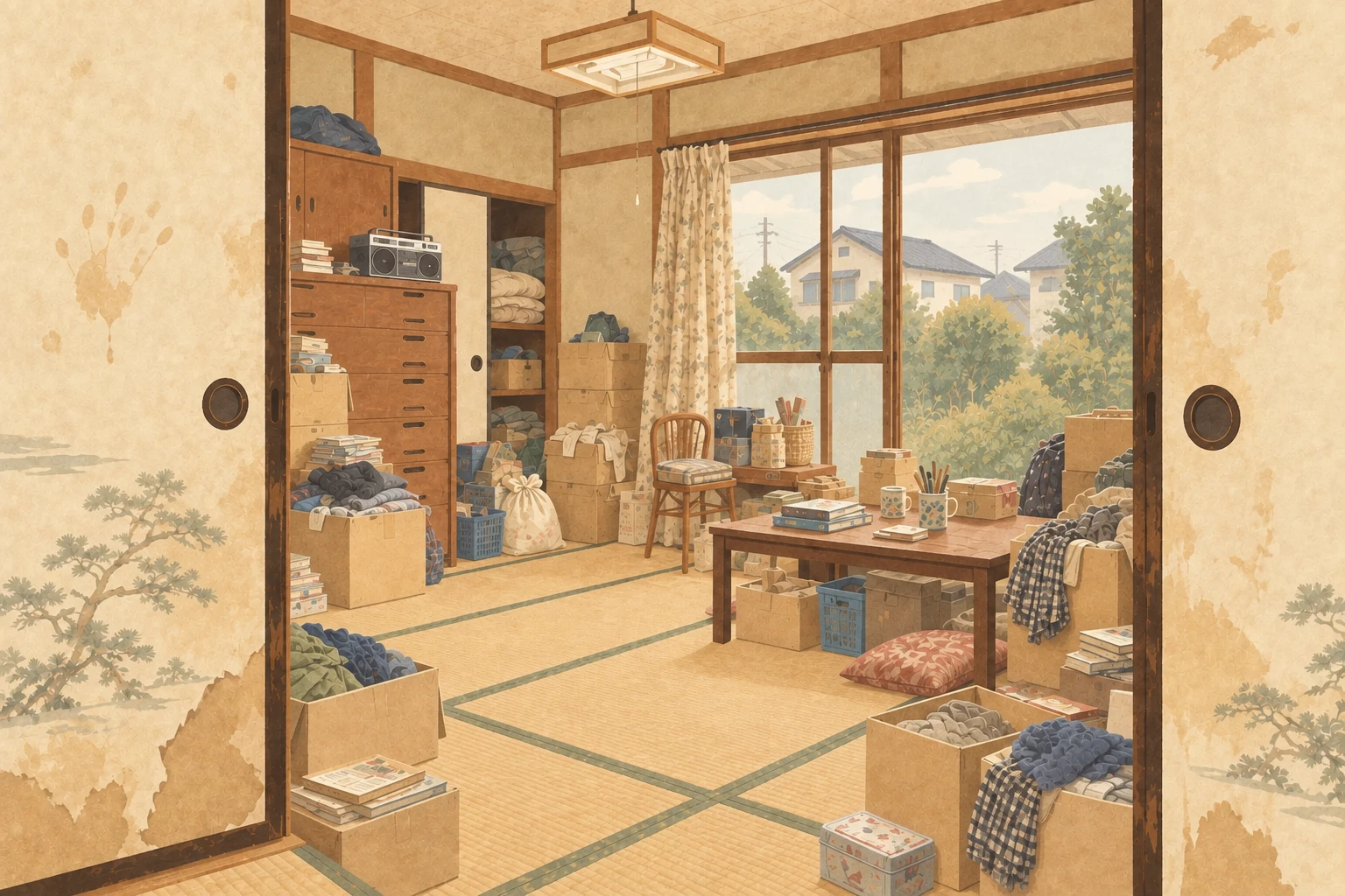 空き家の実家を表すイラスト